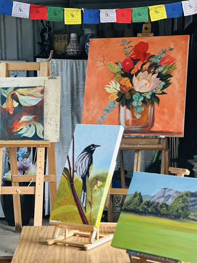 paintings in progress